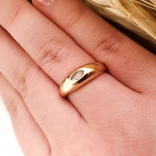 Anel liso com Zircônia