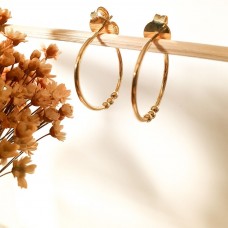 Brinco Argola com mini esferas