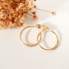 Brinco Argola com mini esferas