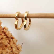 Brinco argola coração lisa