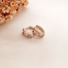 Brinco argola com Zircônia branco