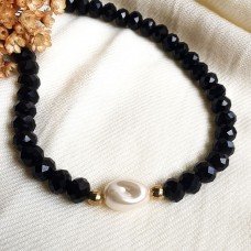 Colar cristal preto