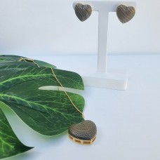 Conjunto Coração Grande pontilhado