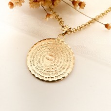 Colar Com elo português, com medalha com Pai Nosso