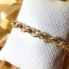 Pulseira de elo português grossa